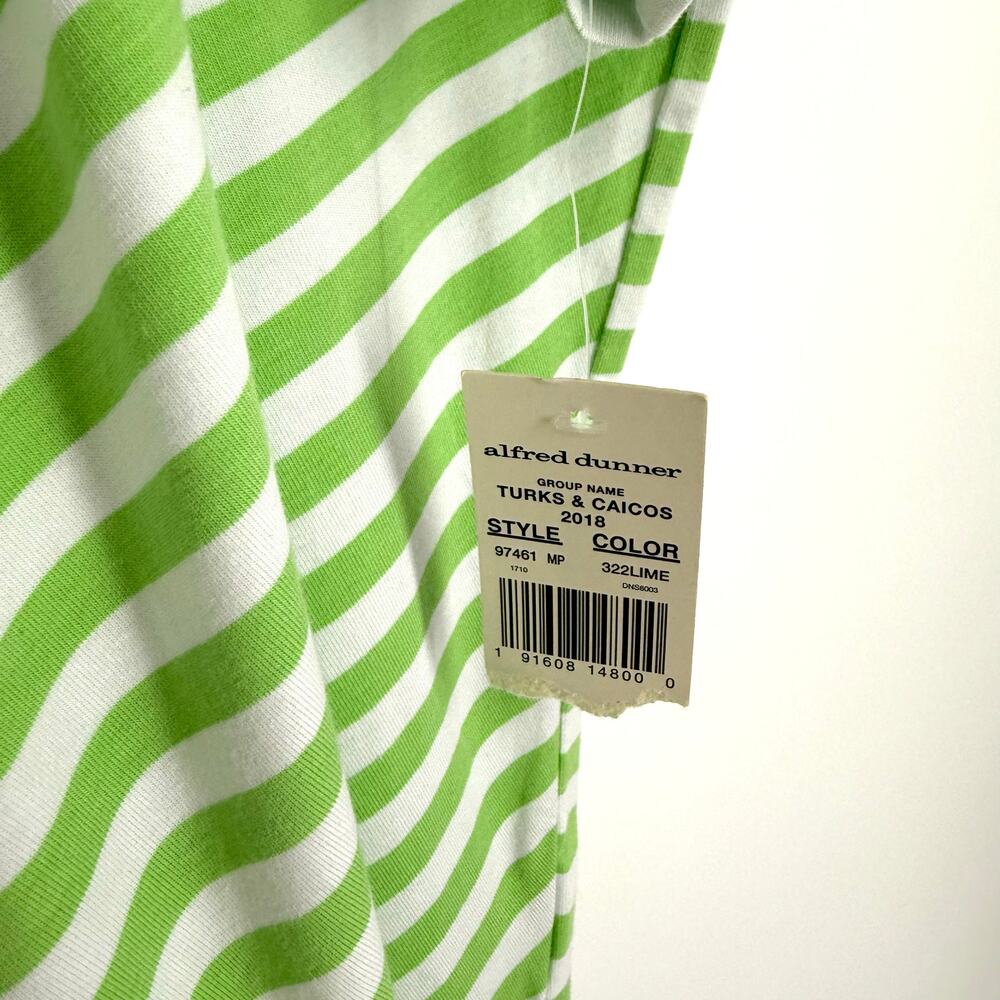 NEW NWT Alfred Dunner Sz Large Green Summer Short Sleeve Blouse Shirt Top Cute - Picture 2 of 8